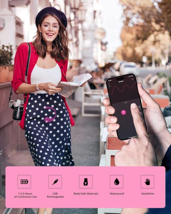 LOVENSE Lush G -Spot Vibrators with Remote, Long Distance App Controlled Egg Vibrator Wireless Bluetooth Vibrating Women Sex Toys Rechargeable Massagers for Female Couples Sexual Stimulator - Image 4