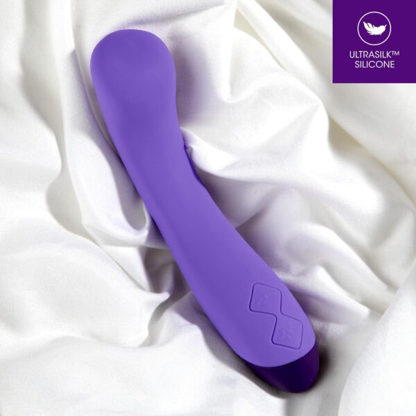 Blush Novelties Wellness G Ball Vibrator - Rechargeable 7G Spot Stimulating Massage Wand - 10 Unique Vibrating Functions - Ultrasilk Smooth Puria Silicone - IPX7 Waterproof 1 Yr Warranty - Purple - Image 5