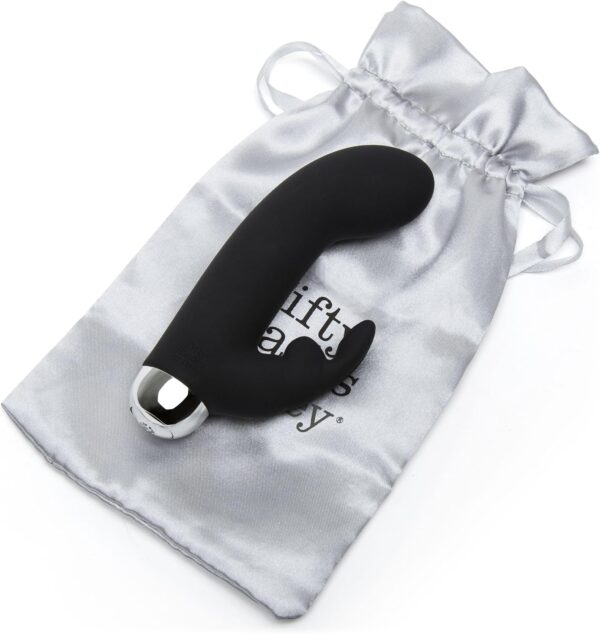 Fifty Shades of Grey Greedy Girl Mini Rabbit Vibrator - 5 Inch Silicone Vibrator for Women - 10 Function Dual Stimulation Adult Sex Toy - Rechargeable & Waterproof - Black - Image 4