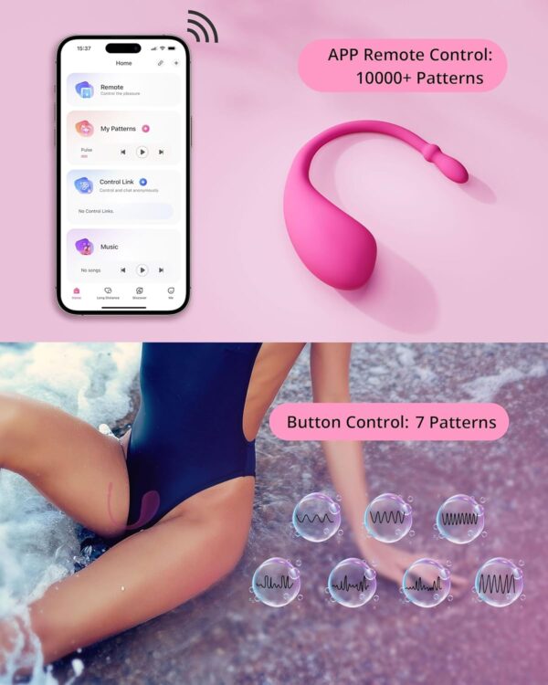 LOVENSE Lush G -Spot Vibrators with Remote, Long Distance App Controlled Egg Vibrator Wireless Bluetooth Vibrating Women Sex Toys Rechargeable Massagers for Female Couples Sexual Stimulator - Image 5