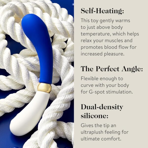 goop Wellness G-Spot Vibrator | Self-Heating Vibrator to Relax Muscles & Promote Blood Flow | 10 Vibrating Patterns | Waterproof Vibrator | Clitoral & G Spot Stimulator | Phthalate, Latex, & BPA Free - Image 2