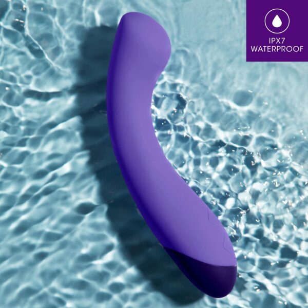 Blush Novelties Wellness G Ball Vibrator - Rechargeable 7G Spot Stimulating Massage Wand - 10 Unique Vibrating Functions - Ultrasilk Smooth Puria Silicone - IPX7 Waterproof 1 Yr Warranty - Purple - Image 4