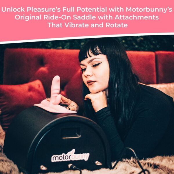 Motorbunny Original Ride-On Sex Machine - Dildo Mount Includes Link Remote App Controlled Vibrator, Rotation & Vibration Machine with 4 Attachments and 11 Settings Sex Toys for Couples, Men, Women - Image 2