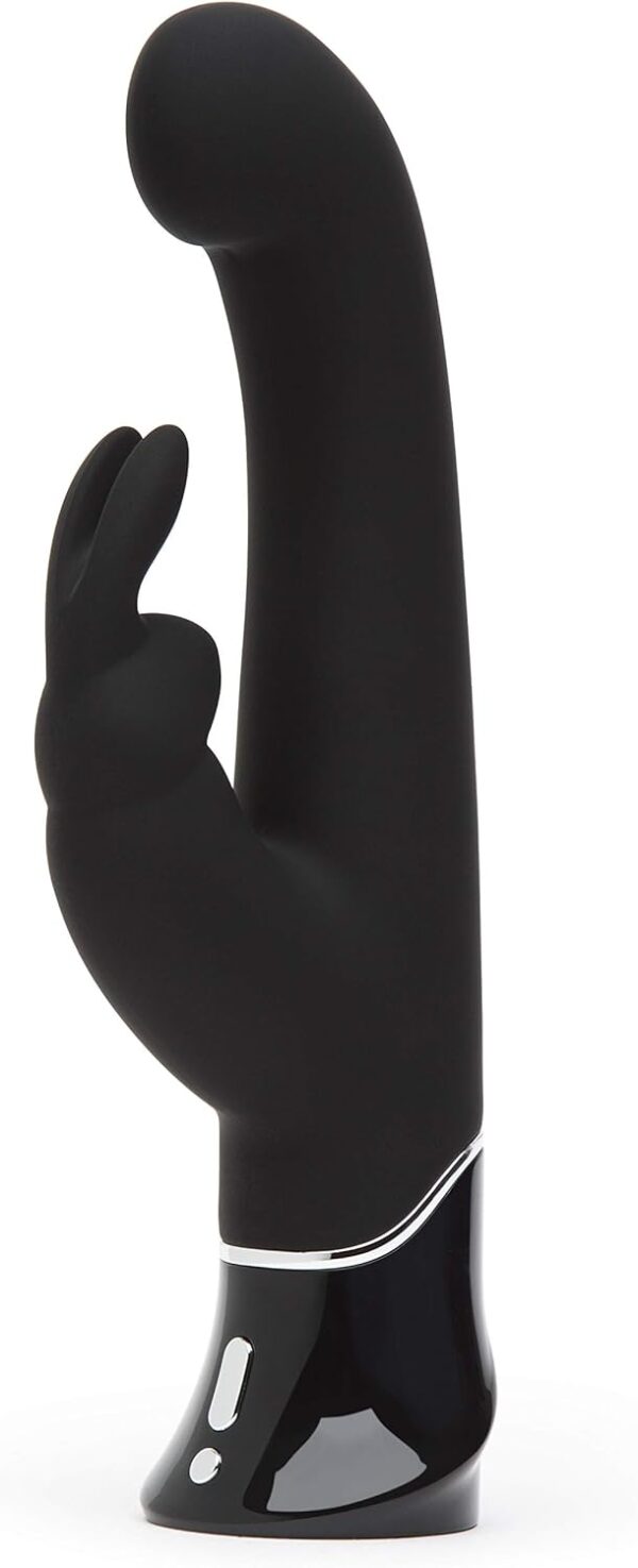 Fifty Shades of Grey Greedy Girl Rabbit Vibrator - 5.5 Inch Silicone G Spot Vibrator for Women - Dual Stimulation Adult Sex Toy - Gifts for Women -Rechargeable & Waterproof - Black