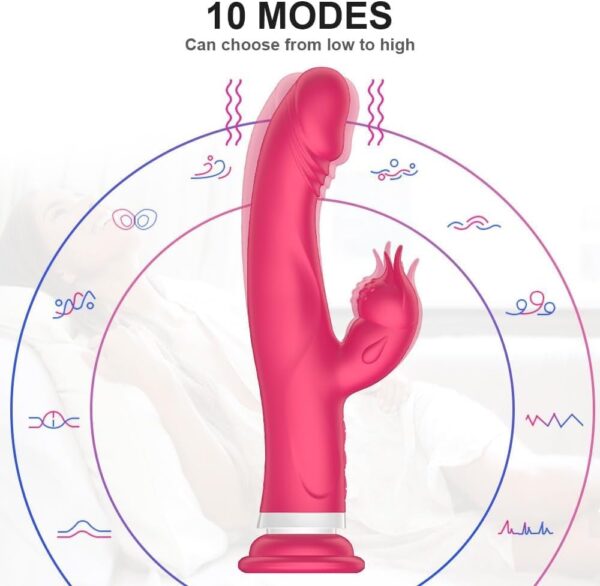 G Spot Rabbit Vibrator Dildo Women Sex Toys with 10 Vibration Modes Adult Toy for Women Clitoris Waterproof Powerful Female Vibrator Toy for Women(Purple)