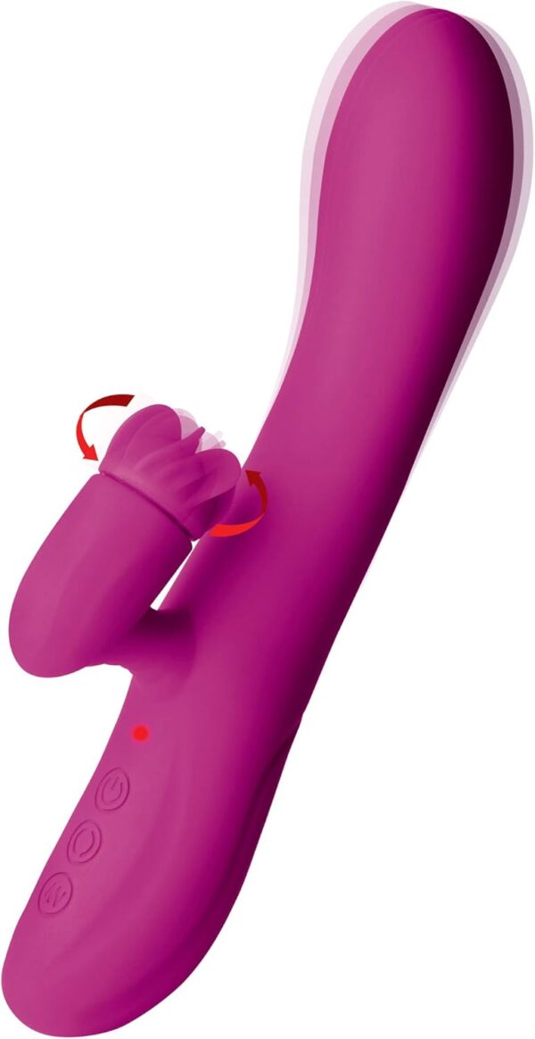 Inmi Pleasure Petal Silicone Rabbit Vibrator with Rotating Petals