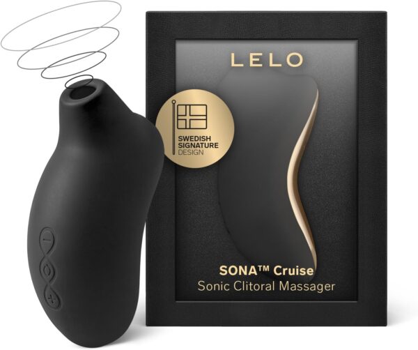 LELO SONA Cruise Suction Vibrator for Enhanced Pleasure, Waterproof and Rechargeable Clit Sucker Sex Toy for Women, Clitoris Stimulator, Black