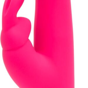 Lovehoney Happy Rabbit Vibrator - 5.5 inch Silicone Vibrating Dildo - Clit Stimulator & G Spot Dildo - 15 Vibration Modes - Quiet Vibrator for Women - Rechargeable & Waterproof Adult Sex Toy - Pink