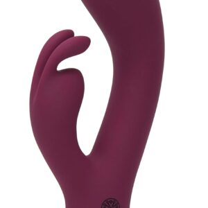 Lovehoney Mantric Rabbit Vibrator - 4.5 Inch Curved G Spot Vibrator for Women - Silicone Rabbit Ears & Beginner Friendly - Dual Stimulation Adult Sex Toy - Rechargeable & Waterproof - Pink