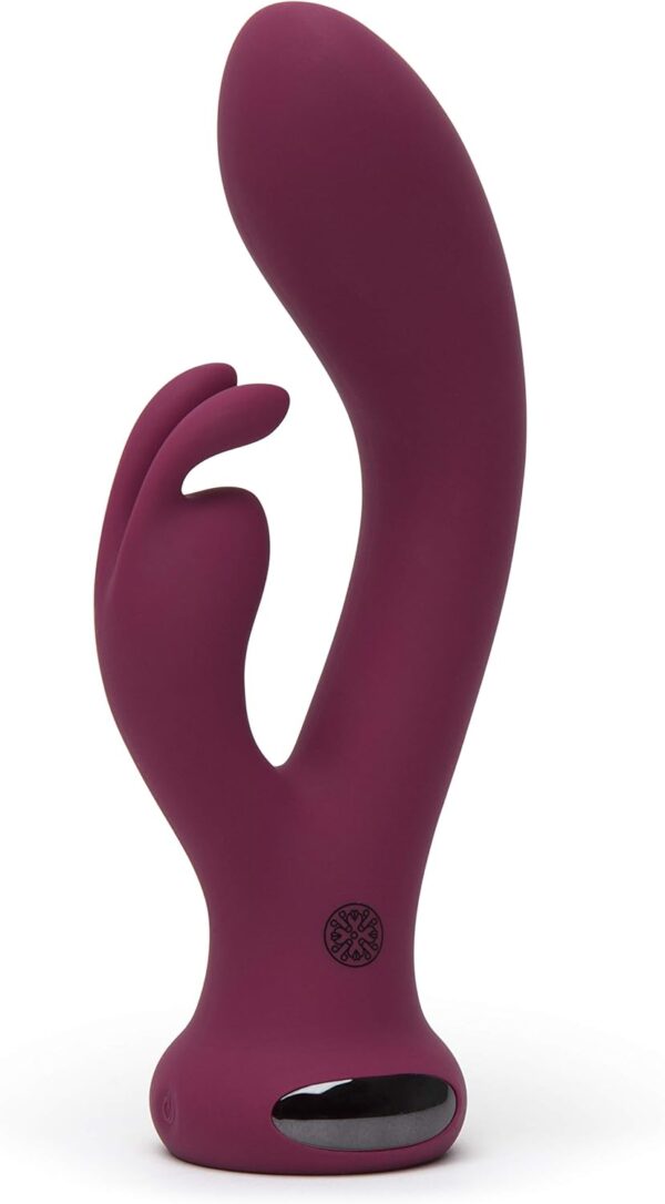 Lovehoney Mantric Rabbit Vibrator - 4.5 Inch Curved G Spot Vibrator for Women - Silicone Rabbit Ears & Beginner Friendly - Dual Stimulation Adult Sex Toy - Rechargeable & Waterproof - Pink