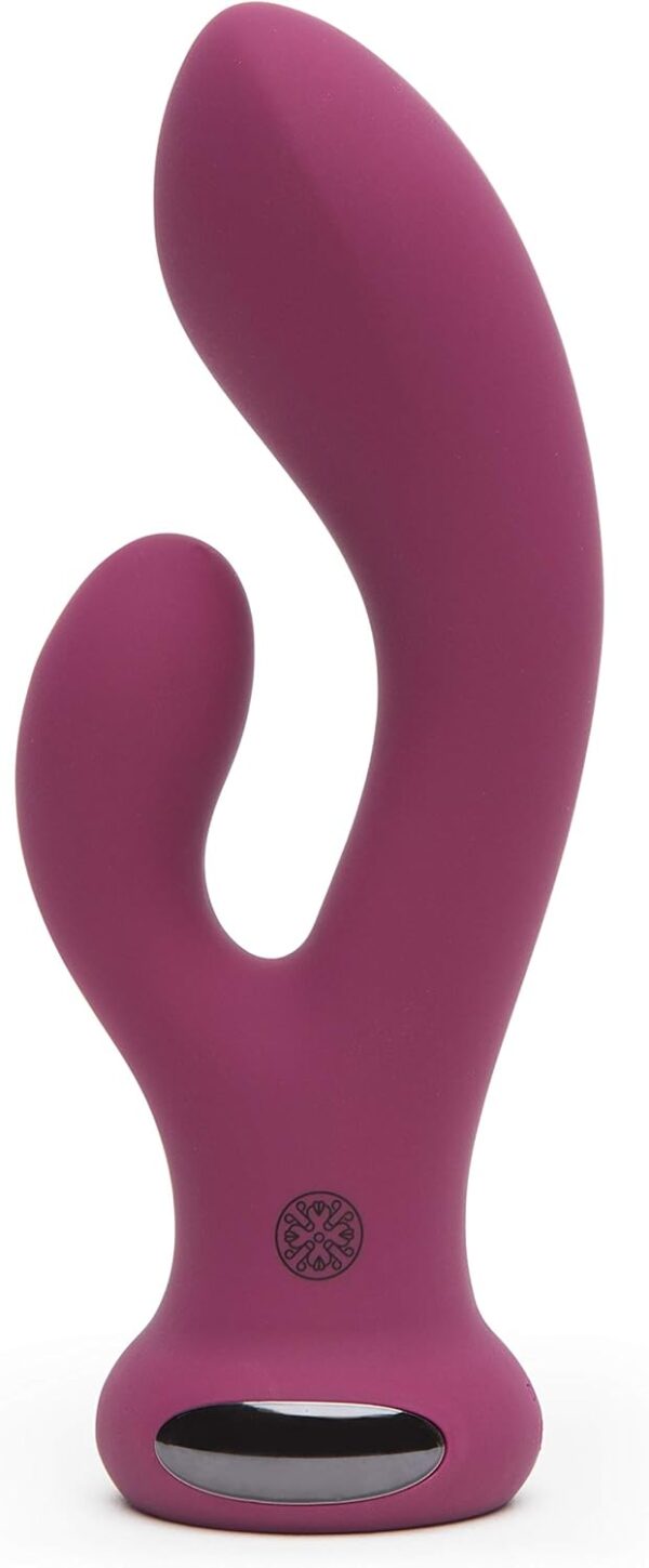 Lovehoney Mantric Rabbit Vibrator - 4.5 Inch Curved Silicone G Spot Vibrator for Women - Beginner Friendly Dual Stimulation Adult Sex Toy - Rechargeable & Waterproof - Pink