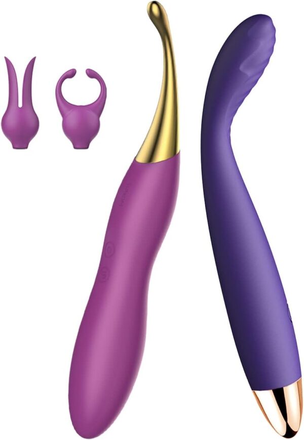 SVAKOM Female Squirting Vibrators Clit G-Spot Dildo Nipple Stimulator + G Spot Dildo Vibrator Adult Sex Toys - SVAKOM Waterproof Personal Massager Finger Dildos Vibrators for Women