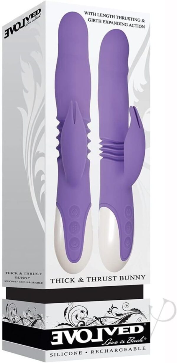 The Evolved EN-2872 Thick & Thrust Rabbit Vibrator, Purple