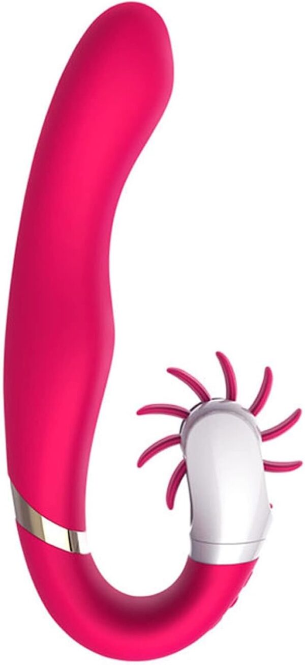 USB fast charging and IPX6 waterproof The right silicone G-spot vibrator for you, tongue licking dildo vibrator with 12 vibration modes and 12 tongue frequency modes clitoral vibrator sex toy for wome