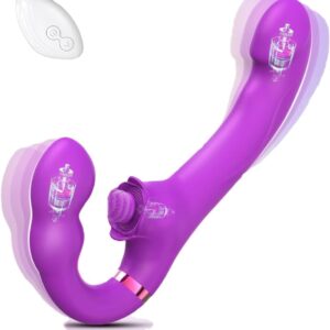 Vibrator 2 in 1 Flapping G Spot Dildo Vibrator for Women Control Clitoris Vaginal Massage Women Masturbator Adult Sex Toys Vibrator(Purple)