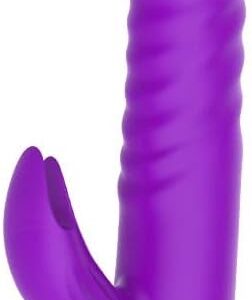 Vibrator Powerful Rabbit Vibrator Heating G Spot Dildo Vibrator Anal Clit Massage Women Masturbation Sex Toys for Woman(Purple)